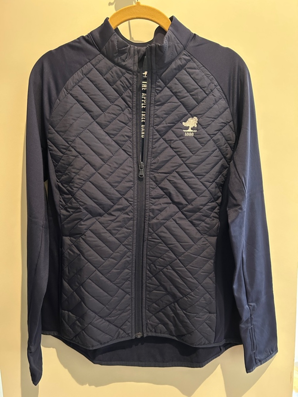 Levelwear Navy Quilted Full-Zip Jacket with Logo